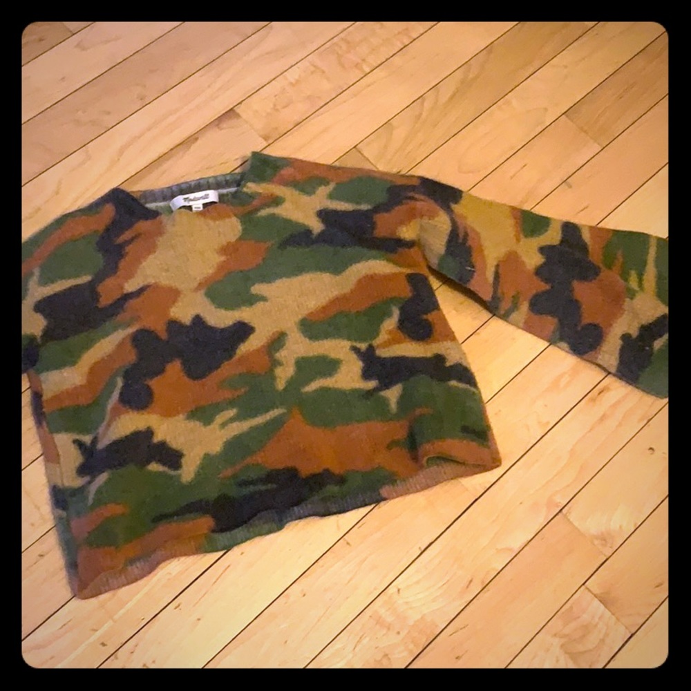 Madewell camo wool sweater